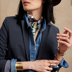 Vintage Navy Wool Blazer